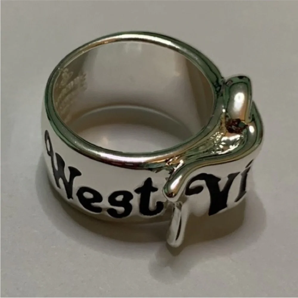 silver signature band Ring - Picture 3 of 8